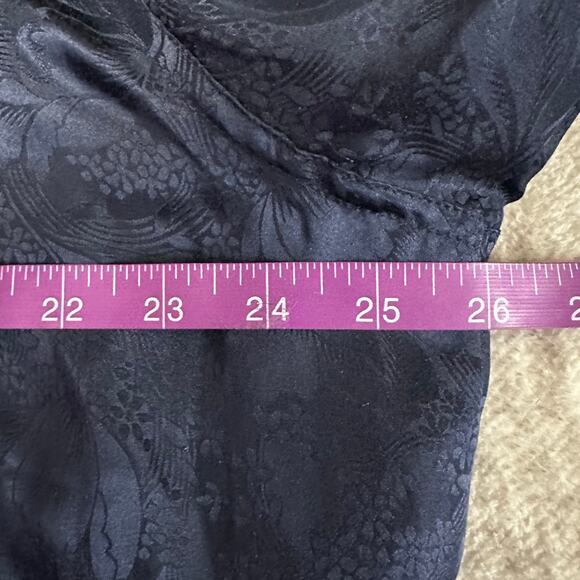 Vintage COACO Blue Full Zip Lightweight Jacket Size Paisley Print Silk XL - Picture 7 of 8